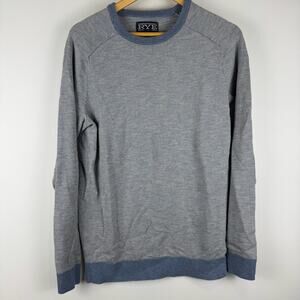 RYE by Hawker Rye Men's Blue Long Sleeved Crew Neck Shirt ~ M